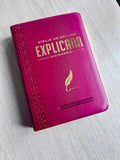 Bíblia de Estudo Explicada | ARC | Letra Média | Luxo Vinho