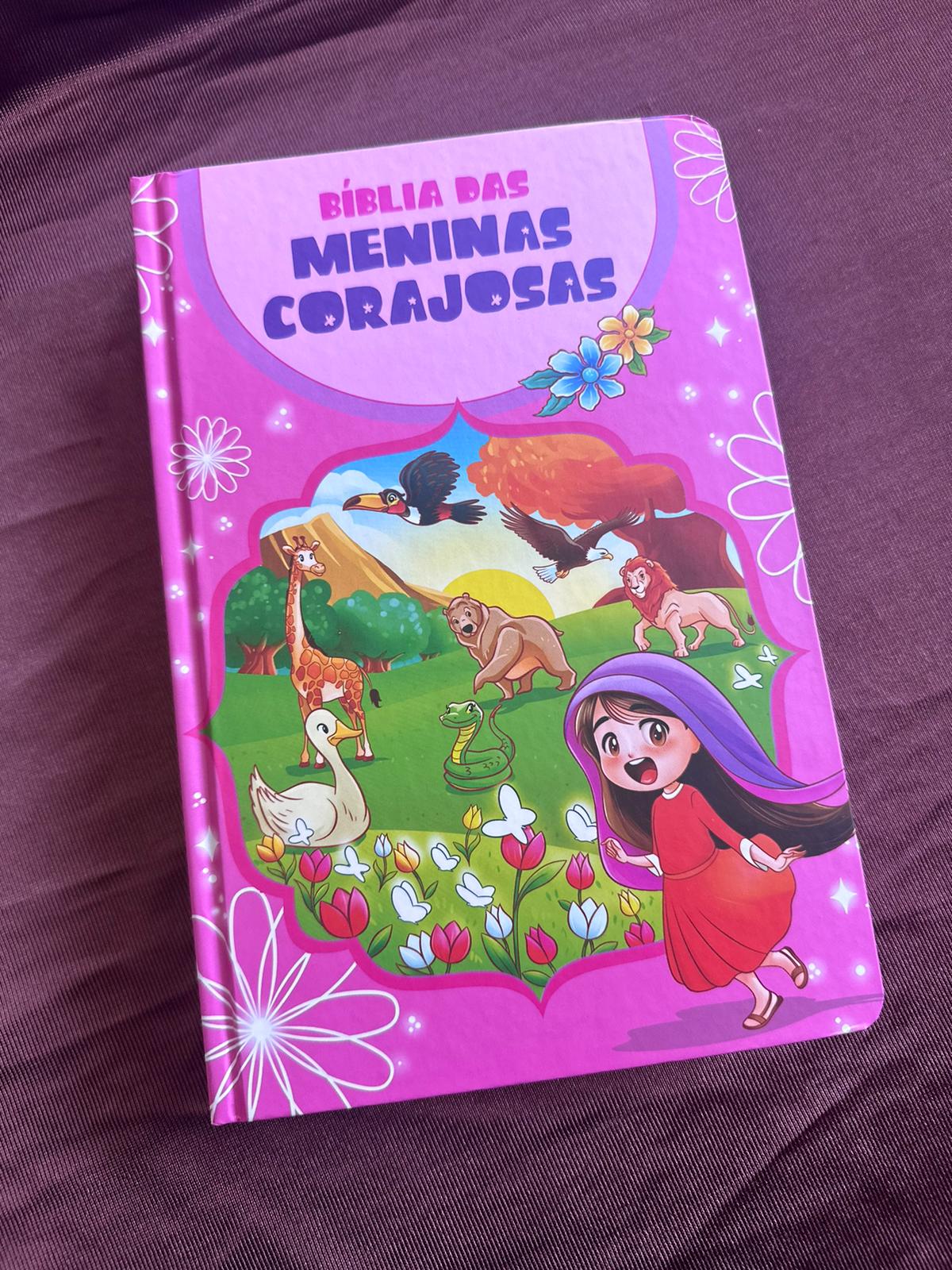 Bíblia das Meninas Corajosas | NVA | Full Color | C/ Harpa | Rosa