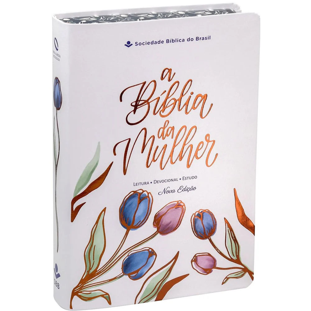 A Bíblia da Mulher | Letra Grande | NAA | Capa Luxo Branca