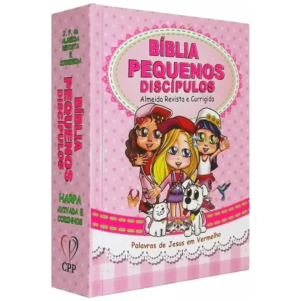 Bíblia Pequenos Discípulos | ARC | Letra grande | Capa Dura Feminina
