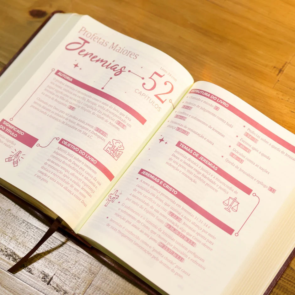 Biblia Mulheres | Viviane Martinello | NAA | Espaco Para Anotacoes | Folhas Marrom